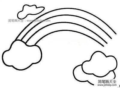 彩虹怎么画简笔画图片