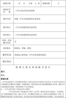 二手车交易手续办理