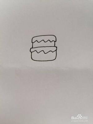 小蛋糕怎么画的图