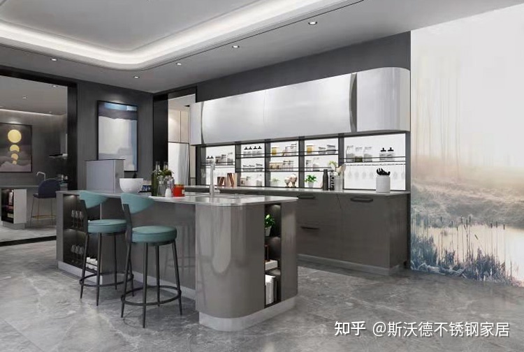 厨房不锈钢中岛
