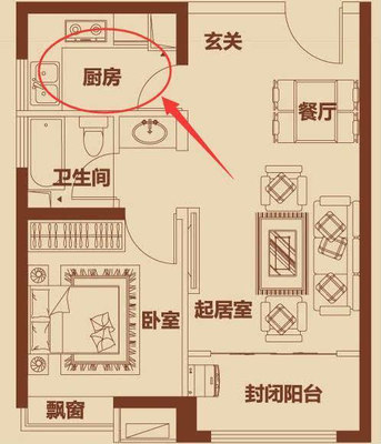 西北角厨房破