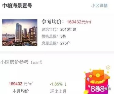 中粮海景壹号房价