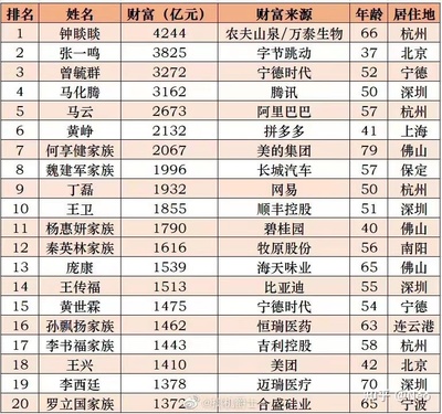 中国房地产大佬排名