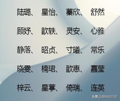 女孩儿好听的名字