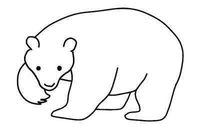 北极熊简笔画步骤 