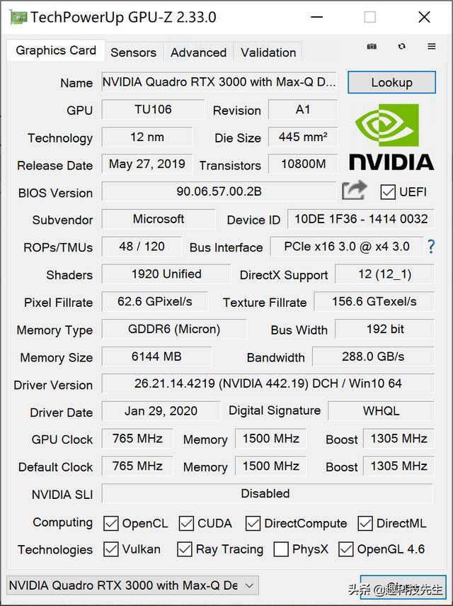 Surface book rtx3000