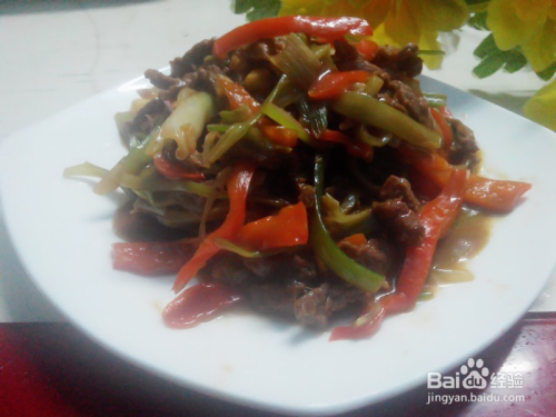 大葱爆牛肉的家常做法