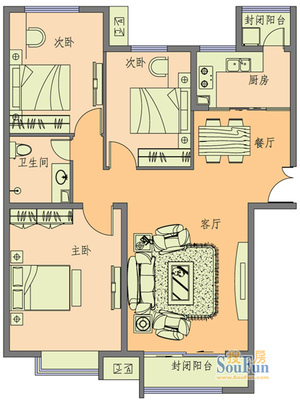 出租房户型图