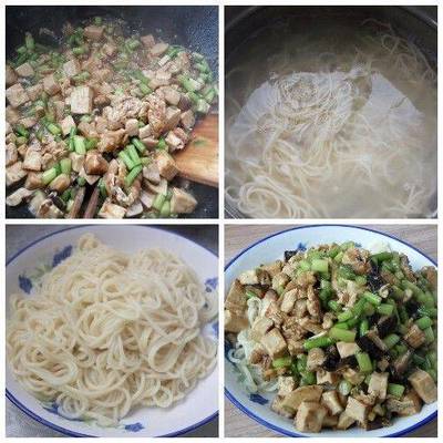 香菇鸡蛋捞面条的做法