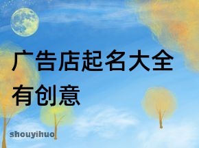 广告店起名