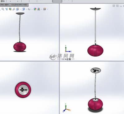 灯具设计三视图