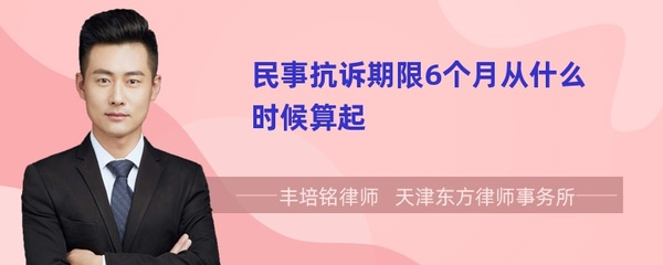 民事抗诉期限 6个月