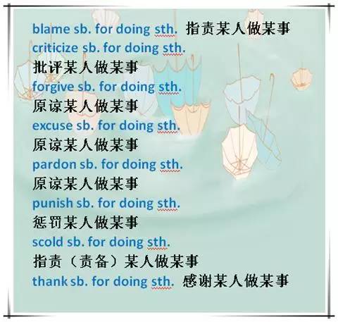 forgive sb for doing sth造句