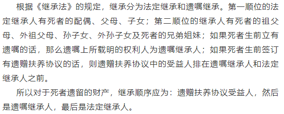 配偶死后谁是第一继承人