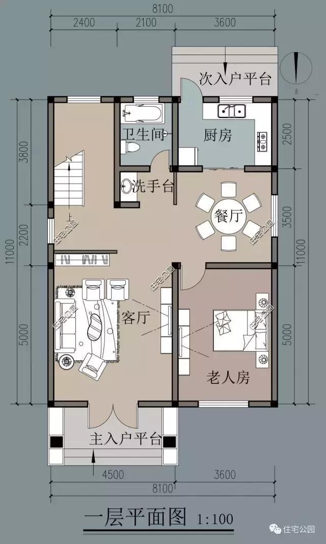 长方形自建房设计图