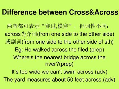 Across英语怎么说