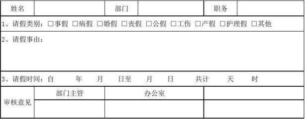 请假条怎么写格式