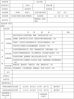 社团活动反馈表怎么写