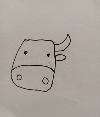 牛的画法简笔画 
