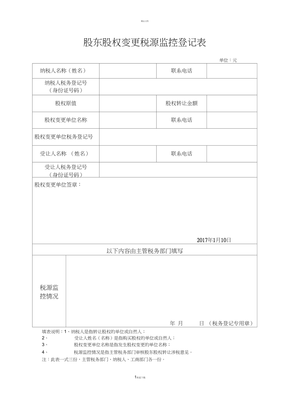 股东变更工商登记