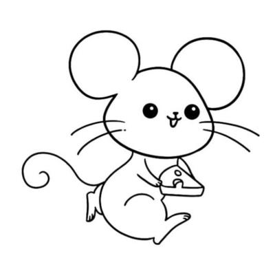 老鼠怎么画 可爱简单图片