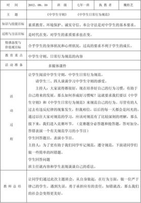 班会教案的格式怎么写