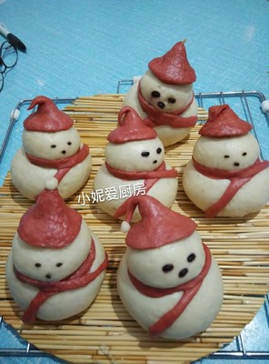 雪人馒头制作方法