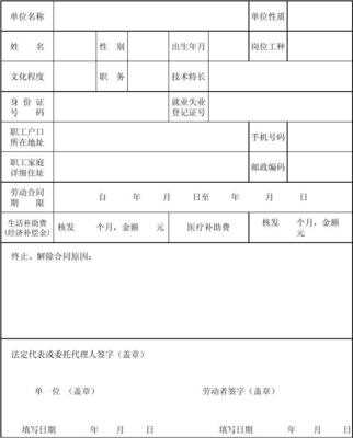 解除劳动合同证明模板