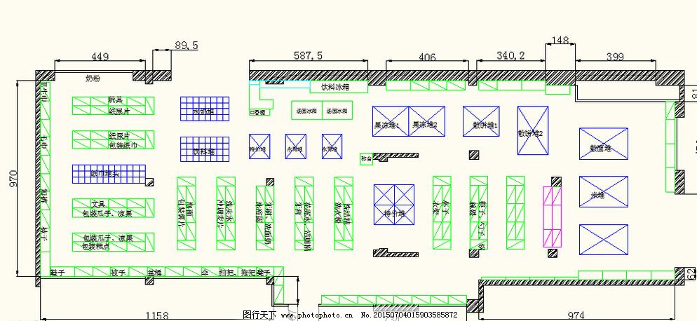 超市的平面设计图 超市平