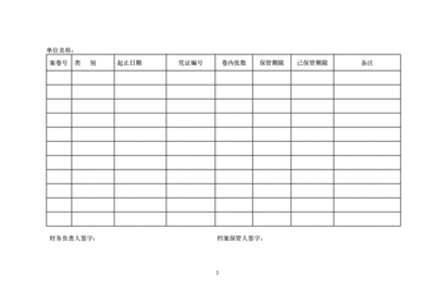 往年会计档案