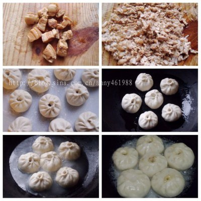 肉馅水煎包的制作方法