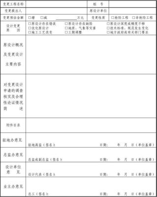 设计变更申请