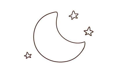 月亮简笔画简单儿童图片