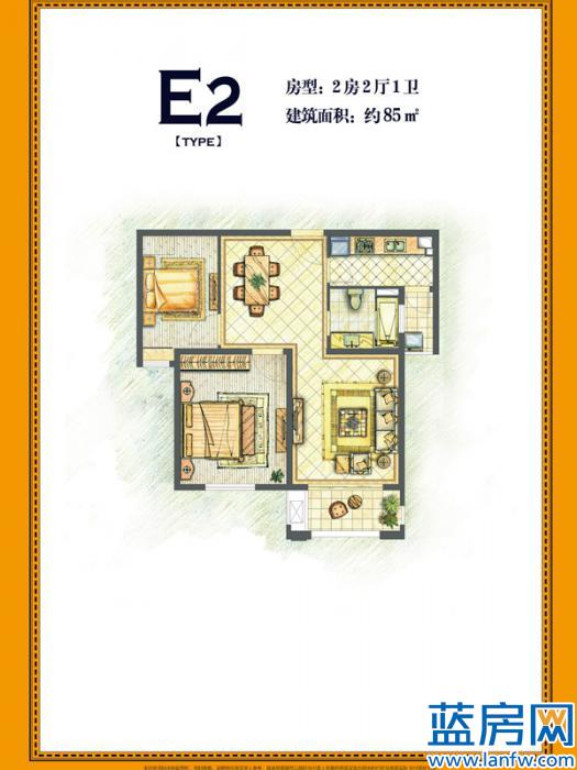 双阳台户型图