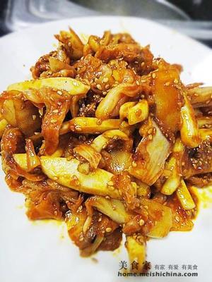 泡菜鱿鱼干的做法大全家常