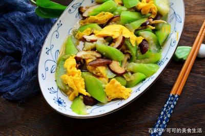 香菇丝瓜炒鸡蛋