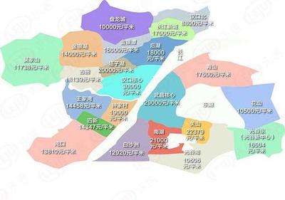 武汉各区房价分布图