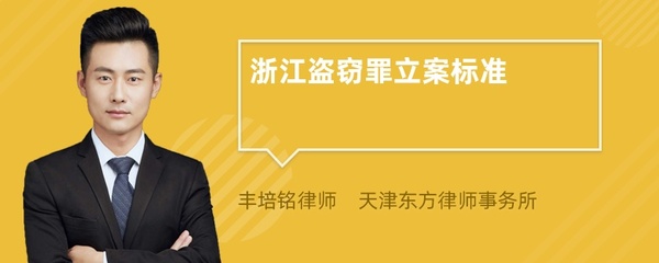 浙江省盗窃罪立案标准