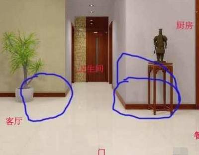 厨房门厕所门对着客厅