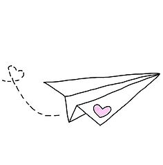 纸飞机简笔画教程