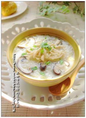 砂锅鸡肉香菇粥的做法
