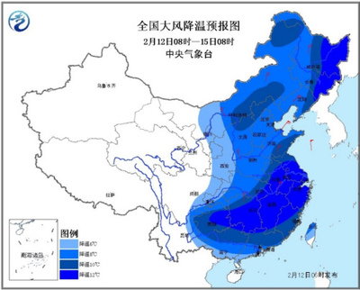 全国2016年2月是多少年最冷的