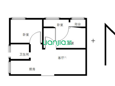 客厅门对着厨房