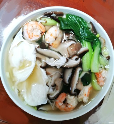 香菇油菜虾仁面功效与作用
