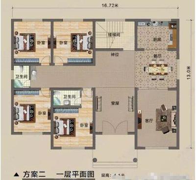 120平米厨房左边