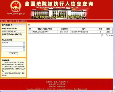 全国法院被执行人信息查询系统