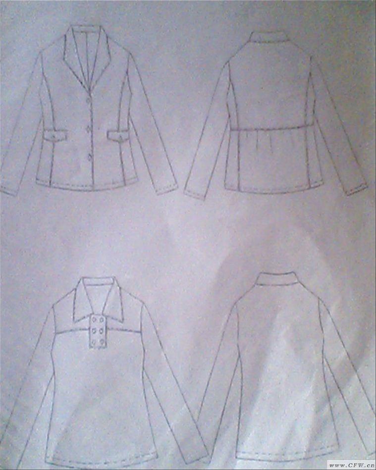 服装怎么区分大小号? A型衣服款式图