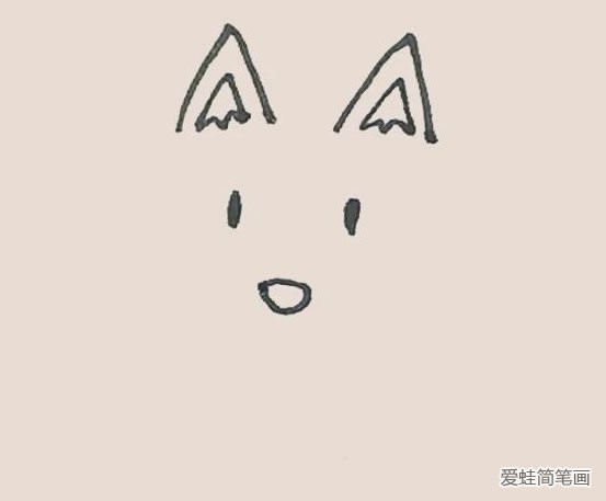 狐狸耳朵怎么画简笔画