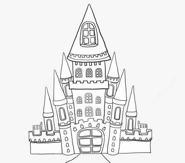 城堡的画怎么画