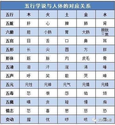 五行属什么查询
